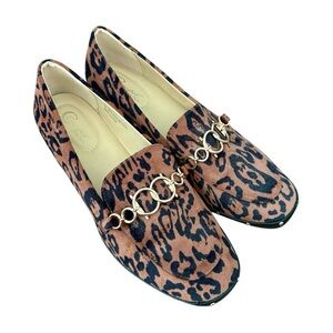 Cheetah Animal Print Loafers Flats Shoes 9 Work Professional Business leopard